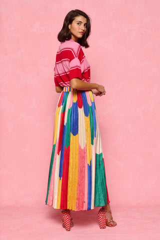 karavan clothing fashion spring summer 26 nai collection lorette knitted cropped top red pink