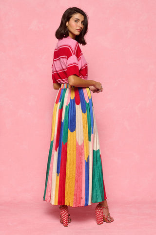 karavan clothing fashion spring summer 26 nai collection zendaya skirt multicolor waves