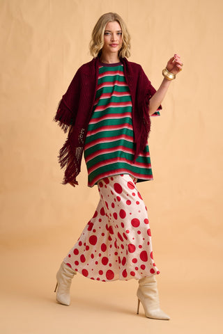 karavan clothing fashion fall winter 25 homecoming collection sandra scarf bordeaux