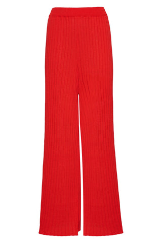 karavan clothing fashion spring summer 26 krvn nai collection alejandra knitted trousers red