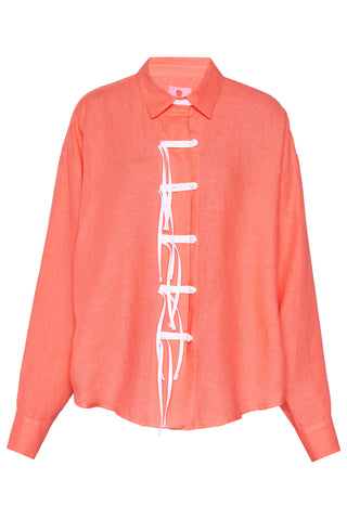 karavan clothing fashion spring summer 26 nai collection alkistis shirt  coral