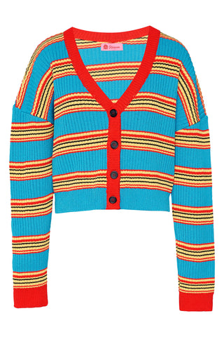 karavan clothing fashion spring summer 26 nai collection ashley knitted cardigan turquoise yellow stripes