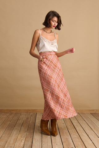karavan clothing fashion KRVN well i did fall winter 24 25 cinzia skirt terracotta