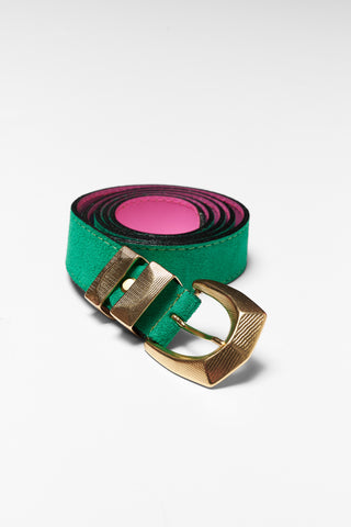 karavan clothing fashion spring summer 26 nai collection quentin belt leather green