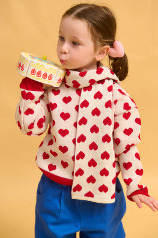 karavan clothing fashion fall winter 25 homecoming rookies collection mafalda pullover ivory red hearts