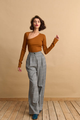karavan clothing fashion KRVN well i did fall winter 24 25 drew trousers checked