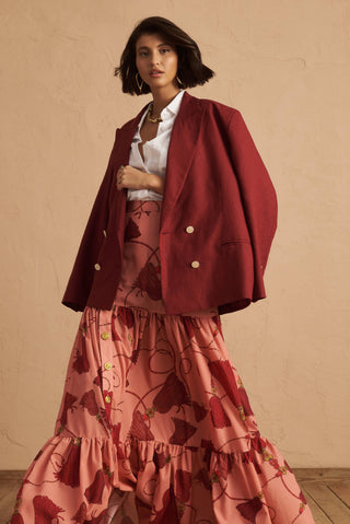 karavan clothing fashion spring summer 25 isabel blazer bordeaux