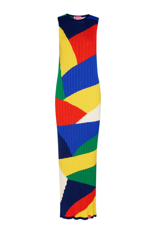 karavan clothing fashion spring summer 26 nai collection denise knitted dress multicolor polygon