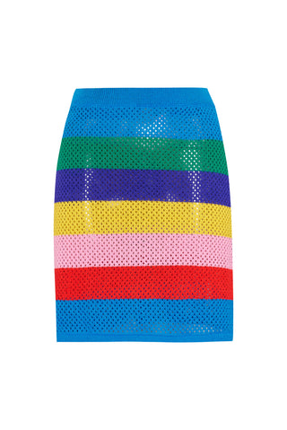 karavan clothing fashion spring summer 26 nai collection daphne mini knitted skirt multicolor stripes