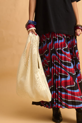 karavan clothing fashion fall winter 25 homecoming collection fernanda knitted bag ivory