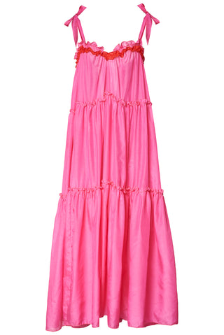 karavan clothing fashion spring summer 26 nai collection elodie dress pink satin