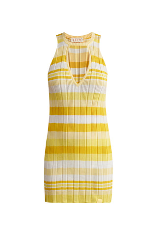 karavan clothing fashion spring summer 25 krvn elvira knitted top dress yellow stripes