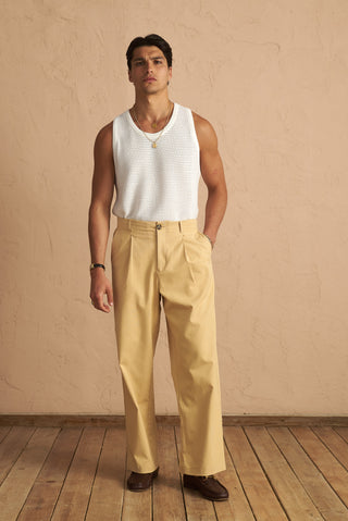 karavan clothing tosa kalokairia spring summer 25 men collection griffin knitted tank top white