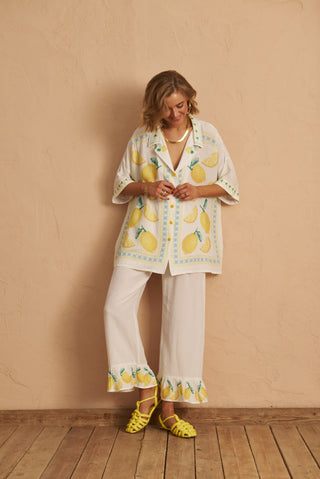 karavan clothing fashion spring summer 25 charlotte trousers lemons white