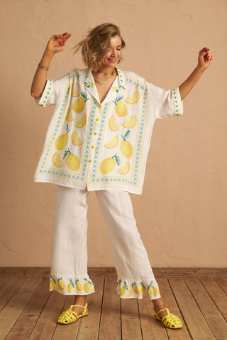 karavan clothing fashion spring summer 25 charlotte trousers lemons white
