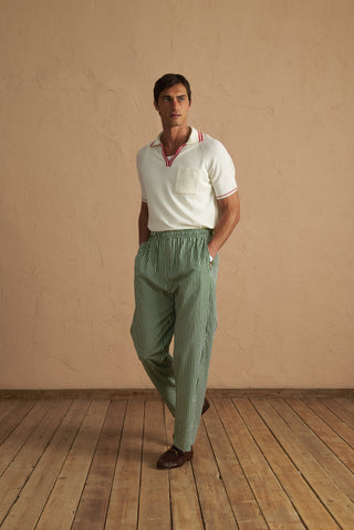 karavan clothing tosa kalokairia spring summer 25 men collection ethan knitted blouse white