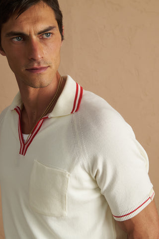 karavan clothing tosa kalokairia spring summer 25 men collection ethan knitted blouse white