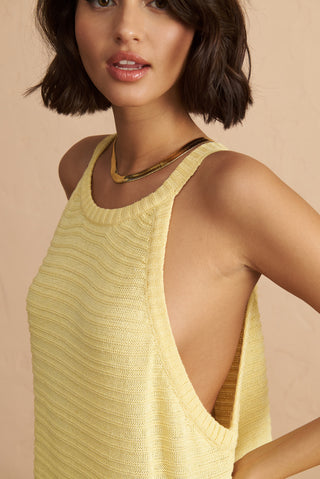 karavan clothing fashion spring summer 25 krvn flora knitted dress lemon yellow