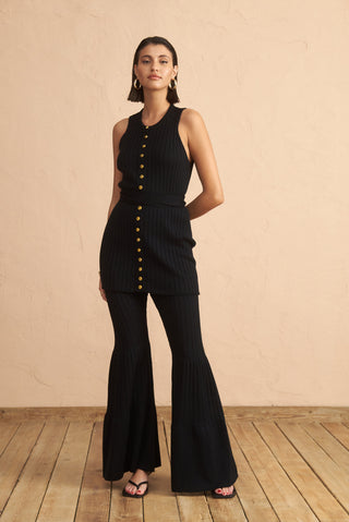 karavan clothing fashion spring summer 25 krvn greta knitted trousers black