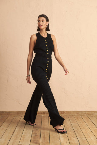 karavan clothing fashion spring summer 25 krvn greta knitted trousers black