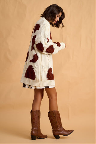 karavan clothing fashion fall winter 25 homecoming collection frida pullover brown cow ivory