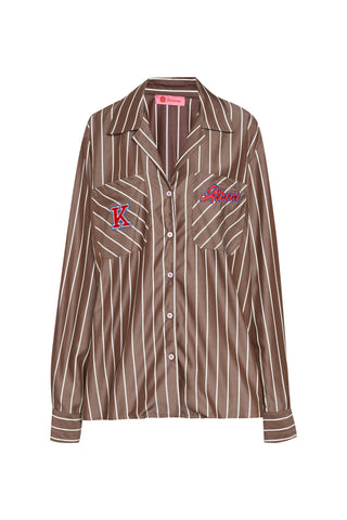 karavan clothing fashion spring summer 26 nai collection harper shirt brown stripes