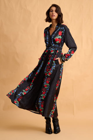 karavan clothing fashion fall winter 25 homecoming collection ioli dress pixel floral black