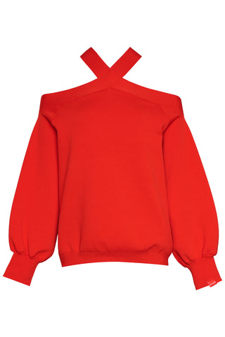 karavan clothing fashion krvn spring summer 26 nai collection ioli knitted sweater red