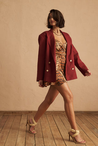 karavan clothing fashion spring summer 25 isabel blazer bordeaux