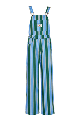 karavan clothing fashion spring summer 26 nai collection isla dungarees green blue stripes