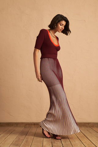 karavan clothing fashion spring summer 25 josie knitted dress brown