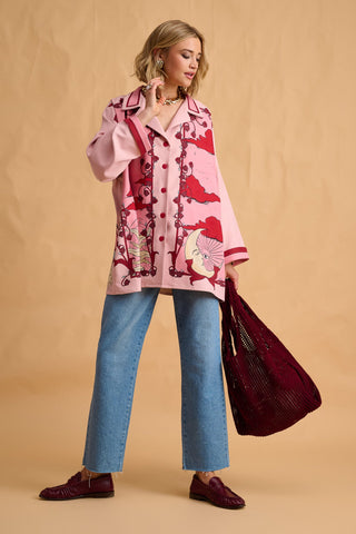 karavan clothing fashion fall winter 25 homecoming collection fernanda knitted bag bordeaux