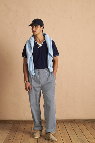 karavan clothing tosa kalokairia spring summer 25 men collection ethan blouse blue