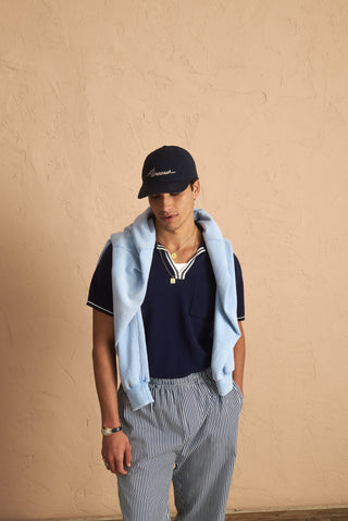 karavan clothing tosa kalokairia spring summer 25 men collection ethan blouse blue