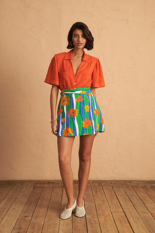 karavan clothing fashion spring summer 25 lela mini skirt multicolor floral