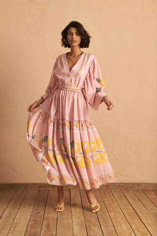 karavan clothing fashion spring summer 25 leticia dress lemons pink