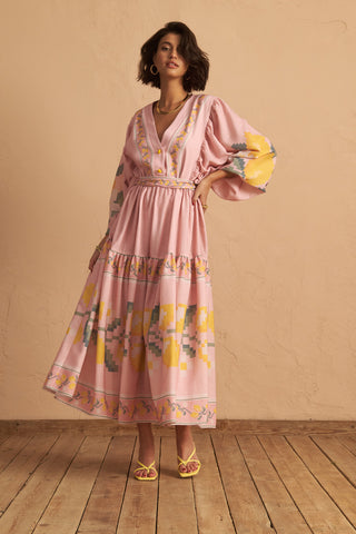 karavan clothing fashion spring summer 25 leticia dress lemons pink