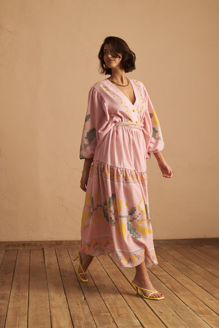 karavan clothing fashion spring summer 25 leticia dress lemons pink