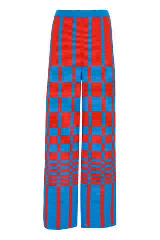 karavan clothing fashion spring summer 26 nai collection luanna knitted trousers blue red