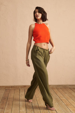 karavan clothing fashion spring summer 25 krvn laurel knitted top red