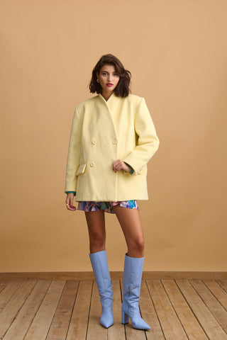 karavan clothing fashion well i did fall winter 24 25 lyra half coat lemon