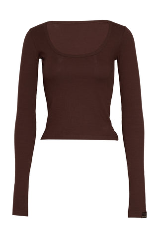 karavan clothing fashion krvn spring summer 26 nai collection magda top brown