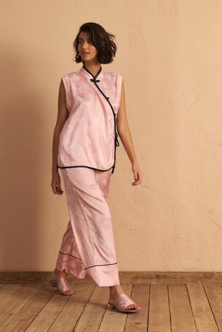 karavan clothing fashion spring summer 25 planet karavan mandarin pyjamas pants pink