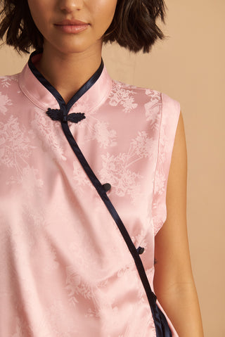 karavan clothing fashion spring summer 25 planet karavan mandarin top pyjamas pink