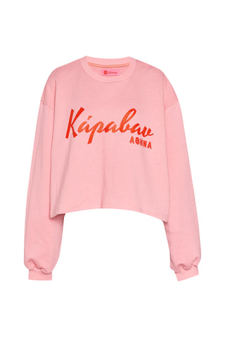karavan clothing fashion spring summer 26 nai collection mandy cropped sweatshirt candy pink