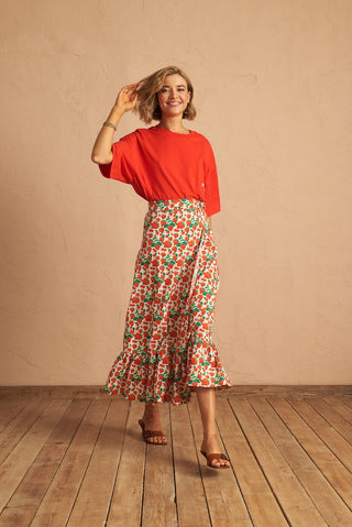 karavan clothing fashion spring summer 25 rosalia top red