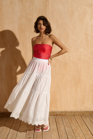 karavan clothing fashion spring summer 25 krvn daniela skirt white