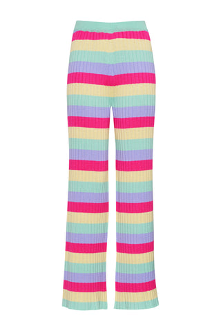 karavan clothing fashion spring summer 26 nai collection millie knitted trousers purpe pink vanille stripes