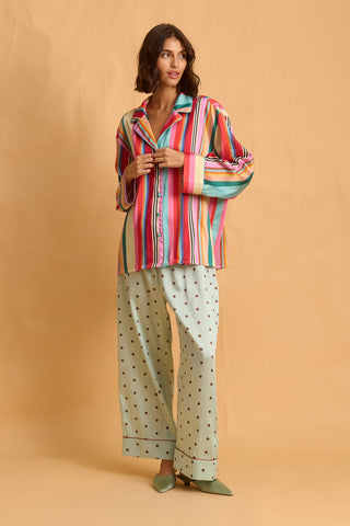 karavan clothing fashion fall winter 25 homecoming homeware collection multicolor stripes shirt