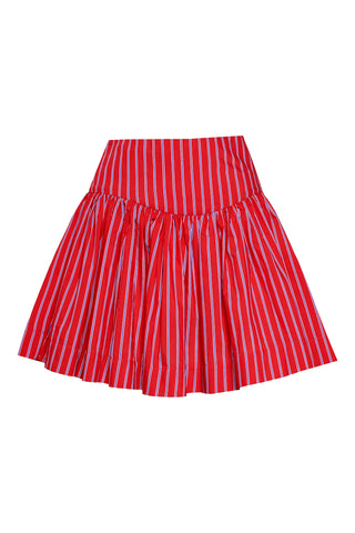 karavan clothing fashion spring summer 26 nai collection nansu mini skirt red stripes